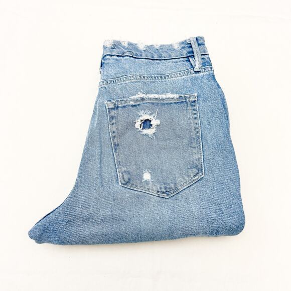Good American Good Curve Straight Leg Light Wash Indigo 124 Denim Jeans Size 10 - Picture 1 of 9